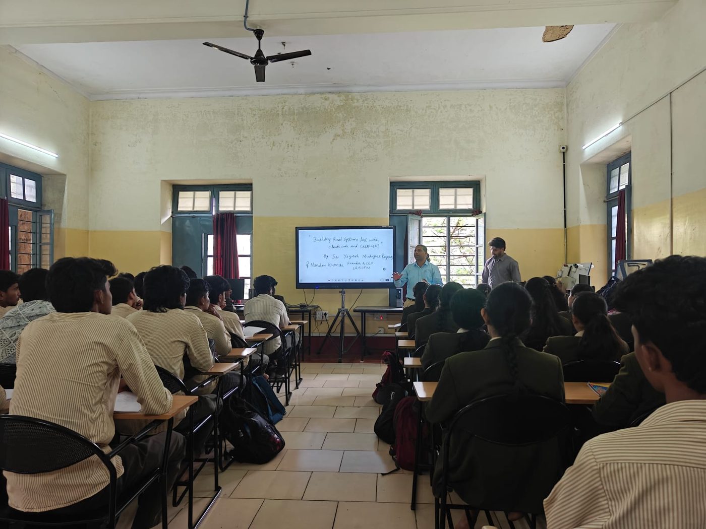 Students in the classroom session watching the presentation